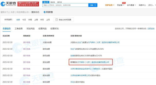 元氣森林戰略入股Never Coffee關聯公司，成為最大股東，深化產業鏈布局